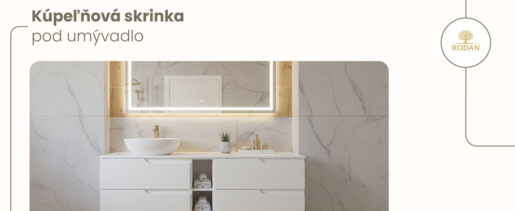 RODAN, moderná skrinka pod umývadlo, skrinka do kúpeľne, kúpeľňový nábytok, kúpeľňová skrinka