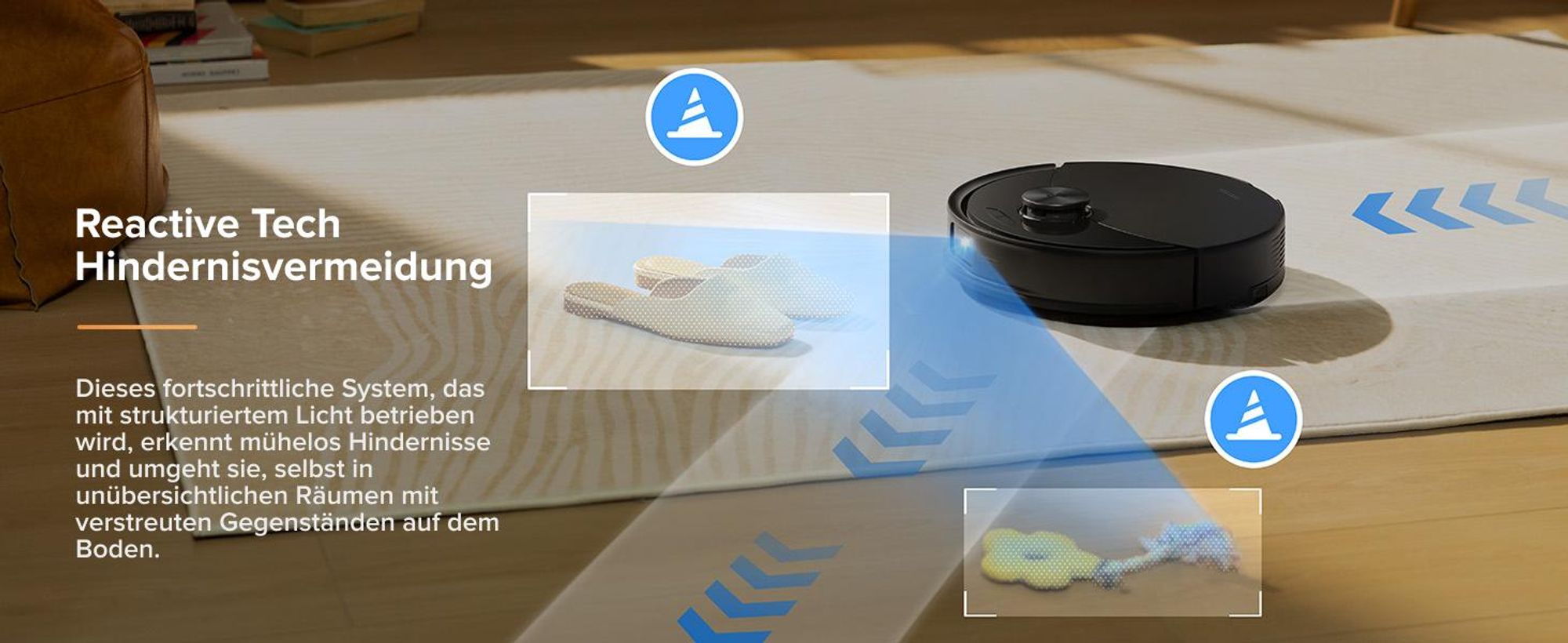 Roborock Q10 S5+ Set Staubsauger Roboter, 10.000 Pa(Upgrade von S8 Plus), Dual Anti-Tangle System, Auto Lifting Mopping, Ideal für Tierhaare (Schwarz)