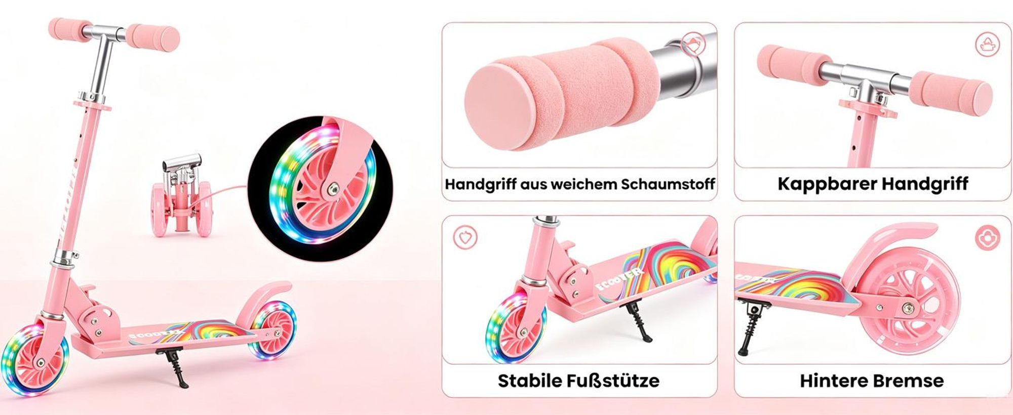 Kinder Roller Rosa