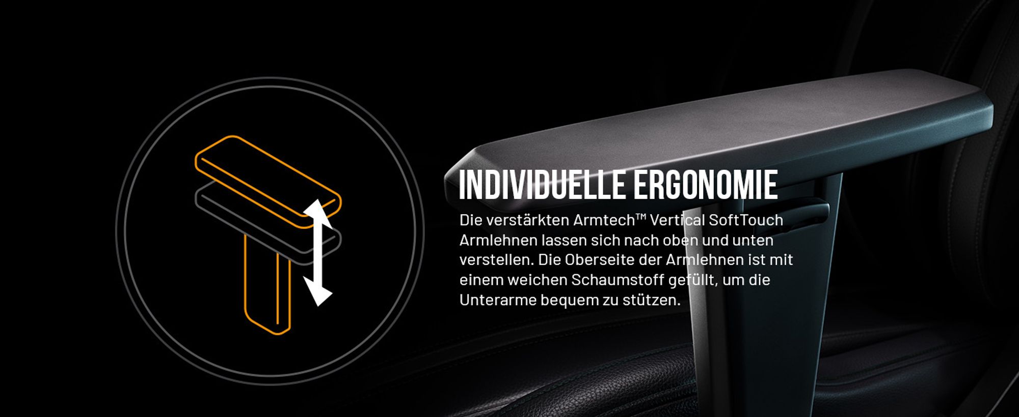 Diablo X-One 2.0 Gaming Stuhl Bürostuhl Schreibtischstuhl Verstellbare Armlehnen Ergonomisch Nacken/-Lendenkissen Farbe: Schwarz, Größe Normal