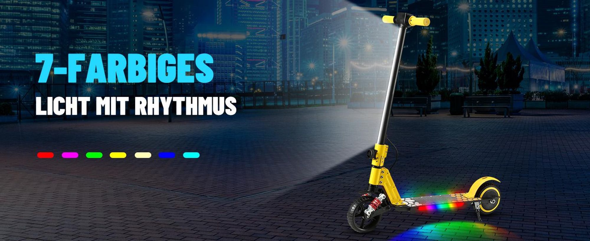 Elektroroller Kinder, Elektroscooter Für 6–12 Jahre, 130W, 14 km/h, 5–8 km, LED-Display, Stoßdämpfer, Klappbar E-Scooter Schwarz