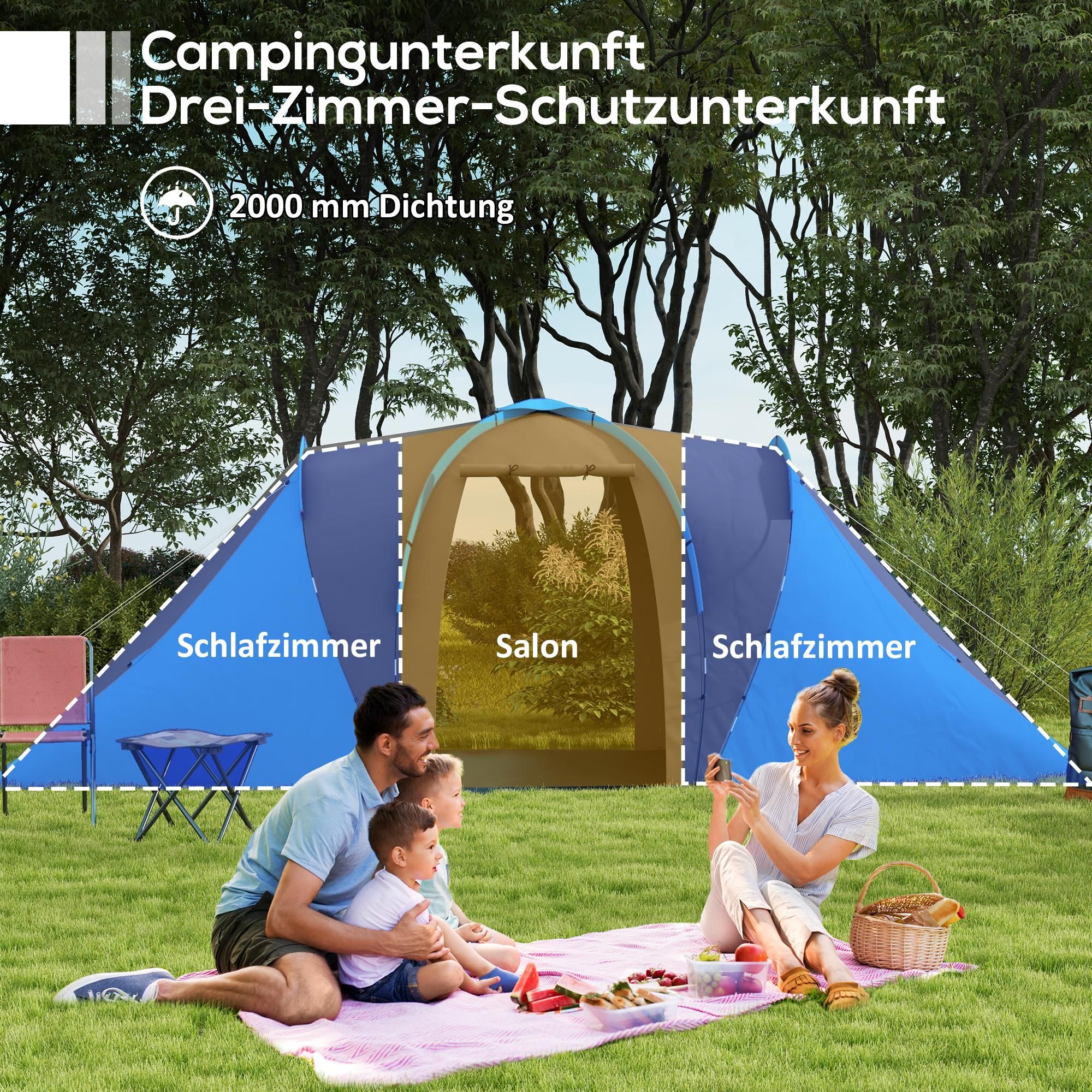 Personen Zelt Großraumzelt Blau