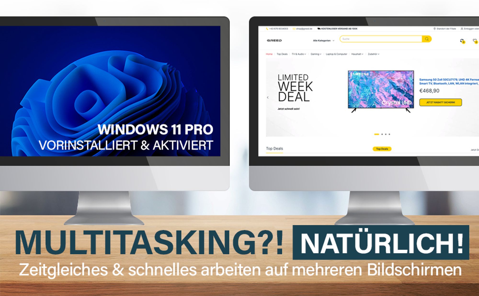 Fujitsu - Mini Pc mit Intel CPU - Leiser Desktop / Computer bis zu 2,8 GHZ - 8GB DDR4 RAM - 128GB SSD - inkl Windows 11 Pro - Greed Mousepad