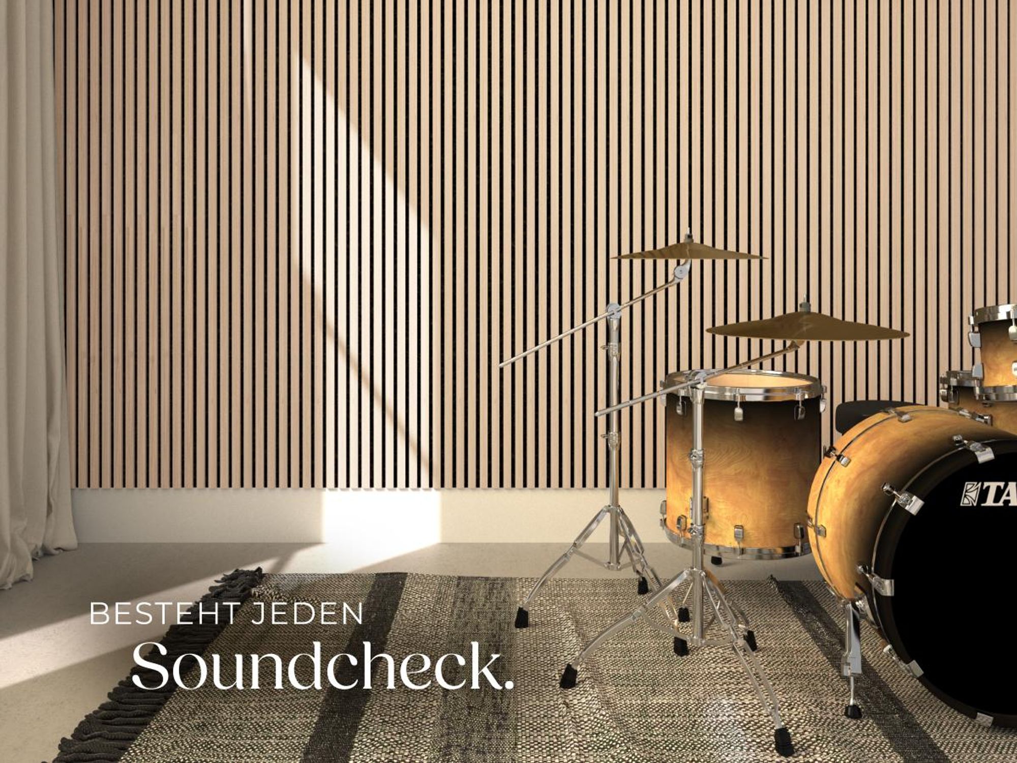 tectake® Akustikpaneele Sonic Wall Holzoptik in Eiche dunkel je 60 x 120 x 2,1 cm, Größe flexibel anpassbar