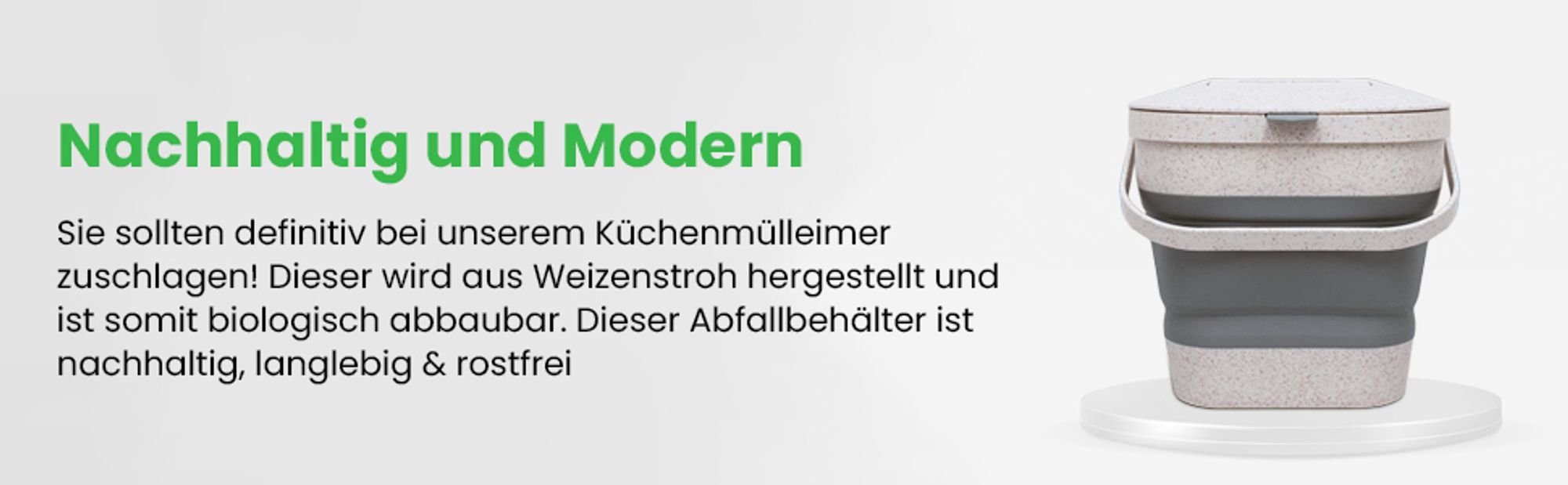 YourCasa® Biomülleimer Küche für Biomüll - Komposteimer Küche - FALTBAR Campingmülleimer - 4L Fassungsvermögen Schwarz