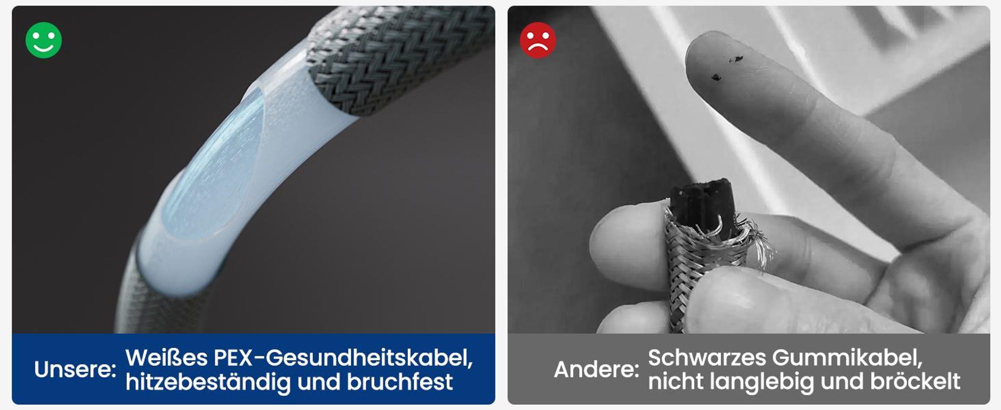 CECIPA MAX Wasserhahn Küche Ausziehbar, Hochdruck Küchenarmatur Schwarz und Edelstahl, 360° Schwenk Armatur Küche, Robust & Leckagefrei