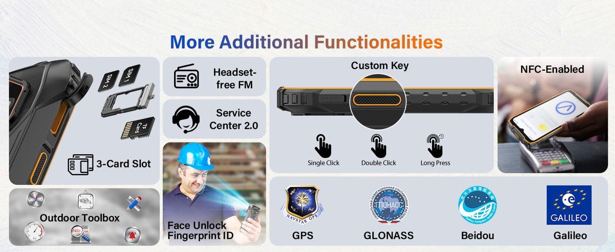 Ulefone RugKing 4 Pro Outdoor Smartphone ohne Vertrag Android 15 - 16GB+256GB - 10200mAh 48MP 6.56" 120Hz AI Rugged Handy IP68/OTG/NFC, Orange