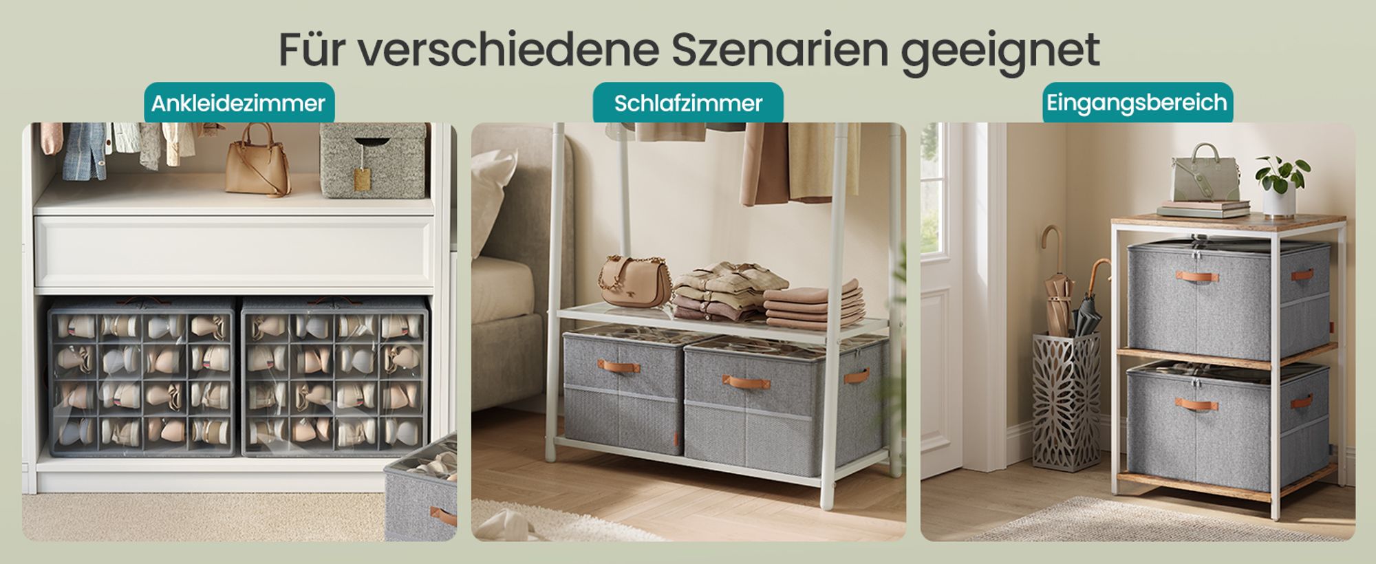 Schuh-Organizer, Schuhaufbewahrung, für 16 Paar Schuhe, Schuhbox, platzsparend, Aufbewahrungsbox mit transparentem Deckel, anpassbar