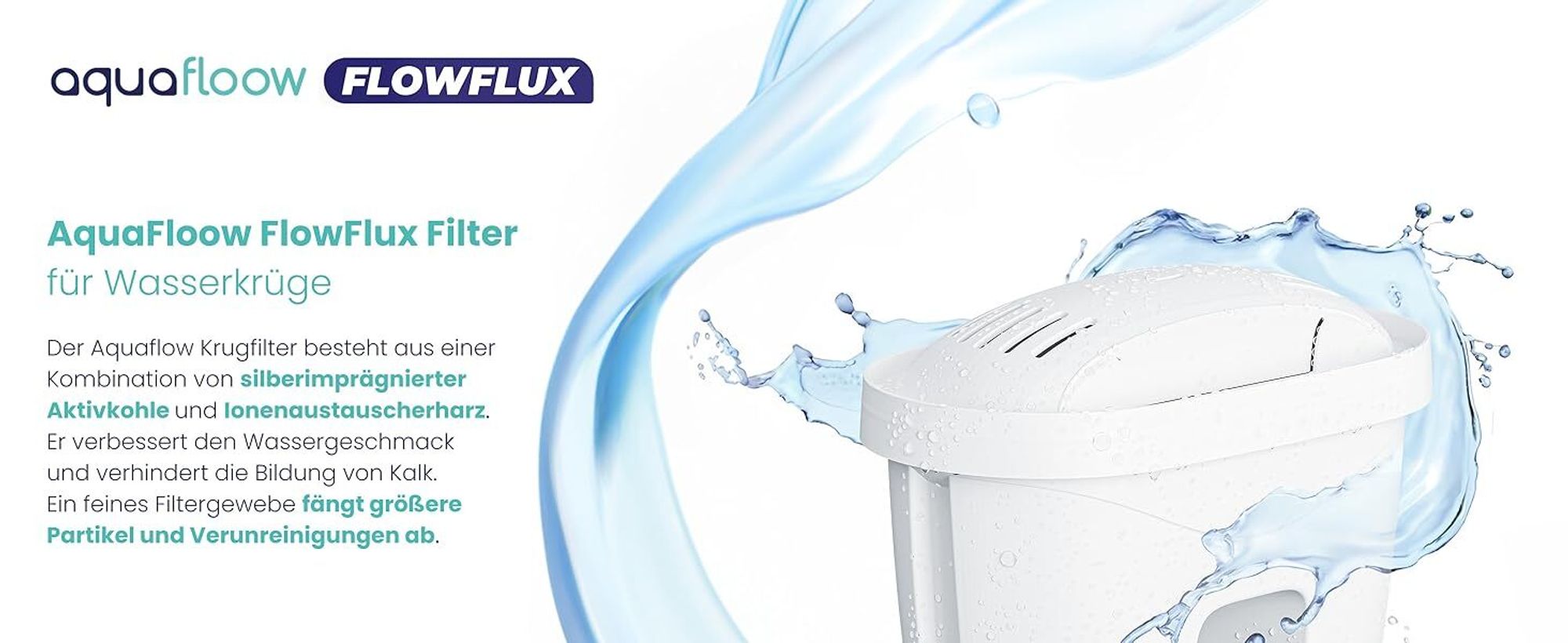 Wasserfilter Ersatzkartuschen 10× AquaFloow – kompatibel mit Laica Bi-Flux, Brita Maxtra, Dafi Unimax