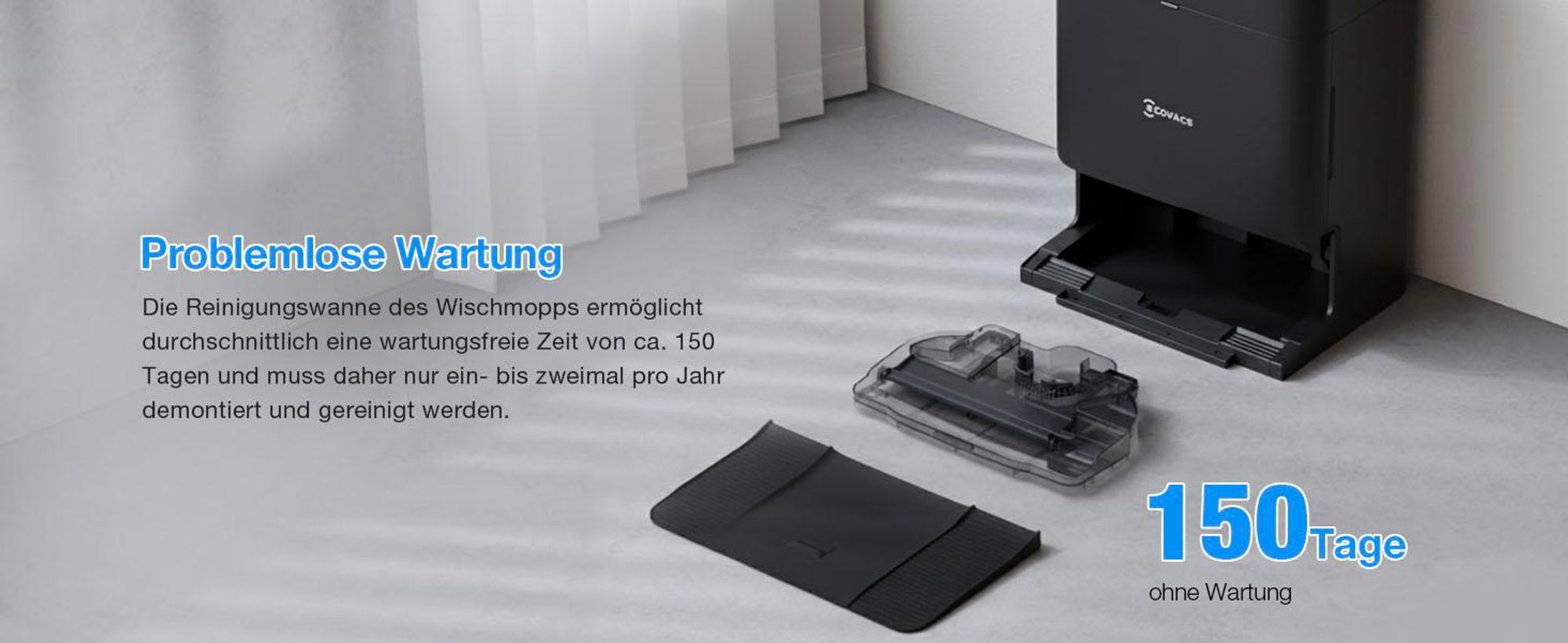 ECOVACS DEEBOT T80S Omni 24.800 Pa Saugroboter mit 2pcs Original-Reinigungslösung, Staubsauger Roboter mit Wischfunktion, Heißlufttrocknung, Schwarz