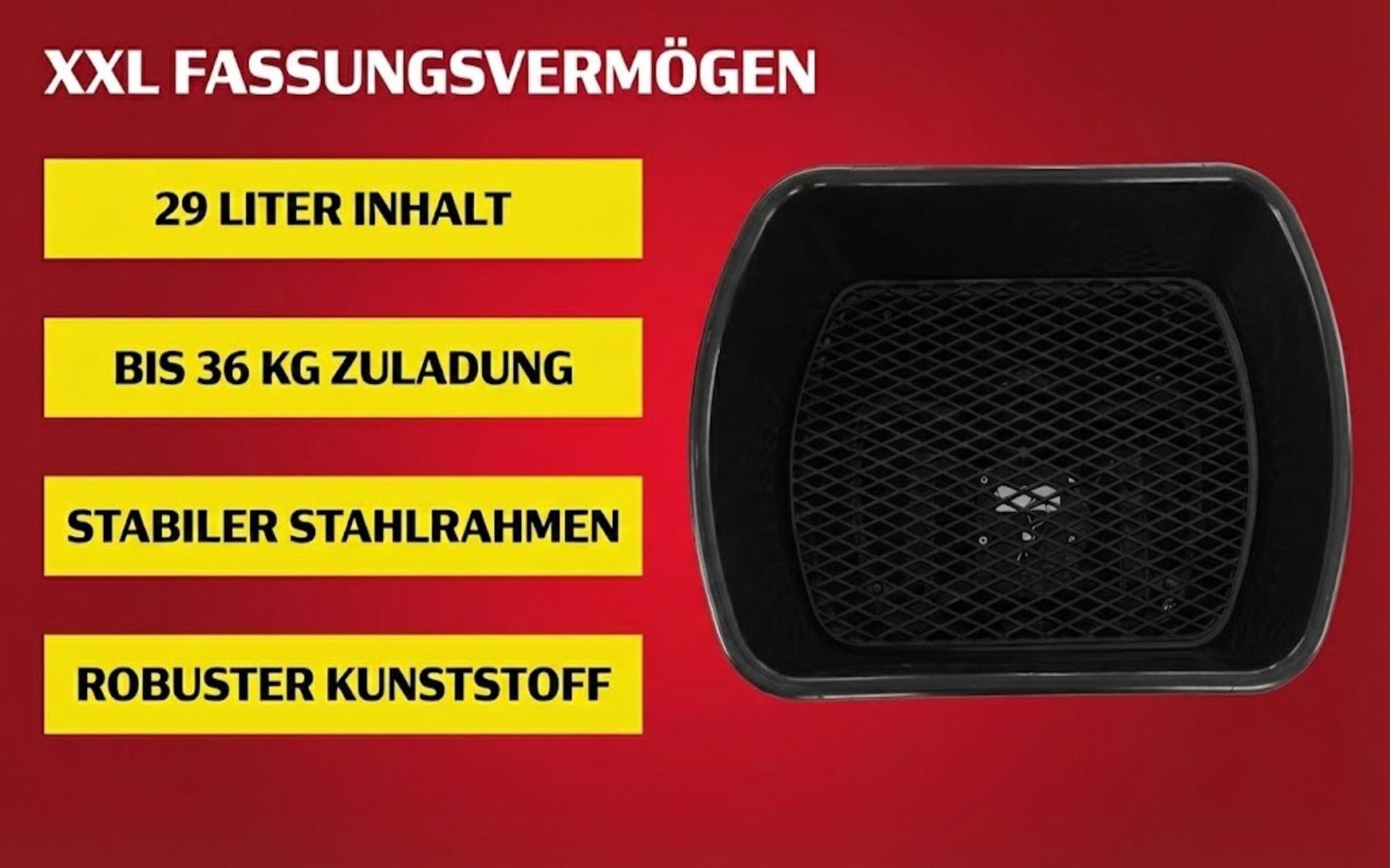 HECHT 229 Streuwagen mit Schutzabdeckung | 29 Liter | bis 36 kg | Trichtersieb | Dünger Saatgut Streuer