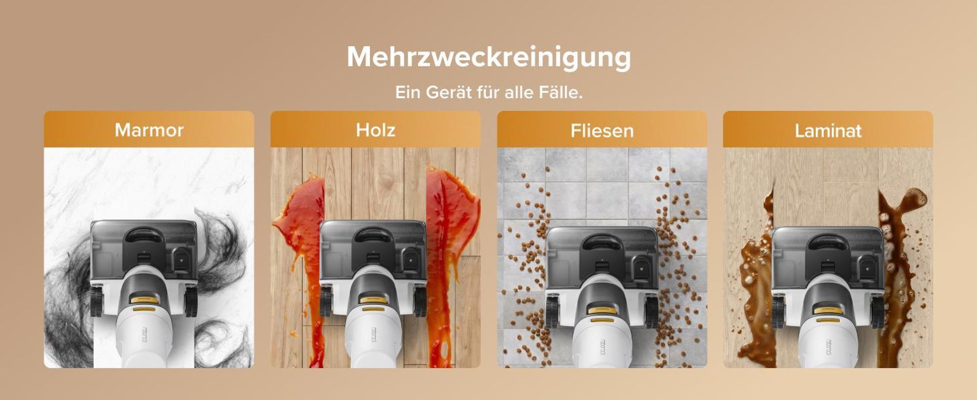 Roborock F25 GT Gen 2 Set Nass und Trockensauger, 20000 Pa, Jawscrapers Anti-Verwicklung, 90℃ Hochtemperatur-Selbstreinigung, 70°-Schwenkwinkel-Design
