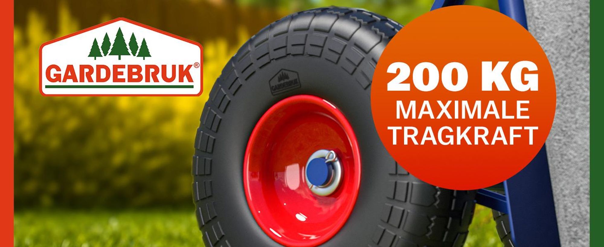 GARDEBRUK Sackkarrenrad 20mm Achse 2er Set