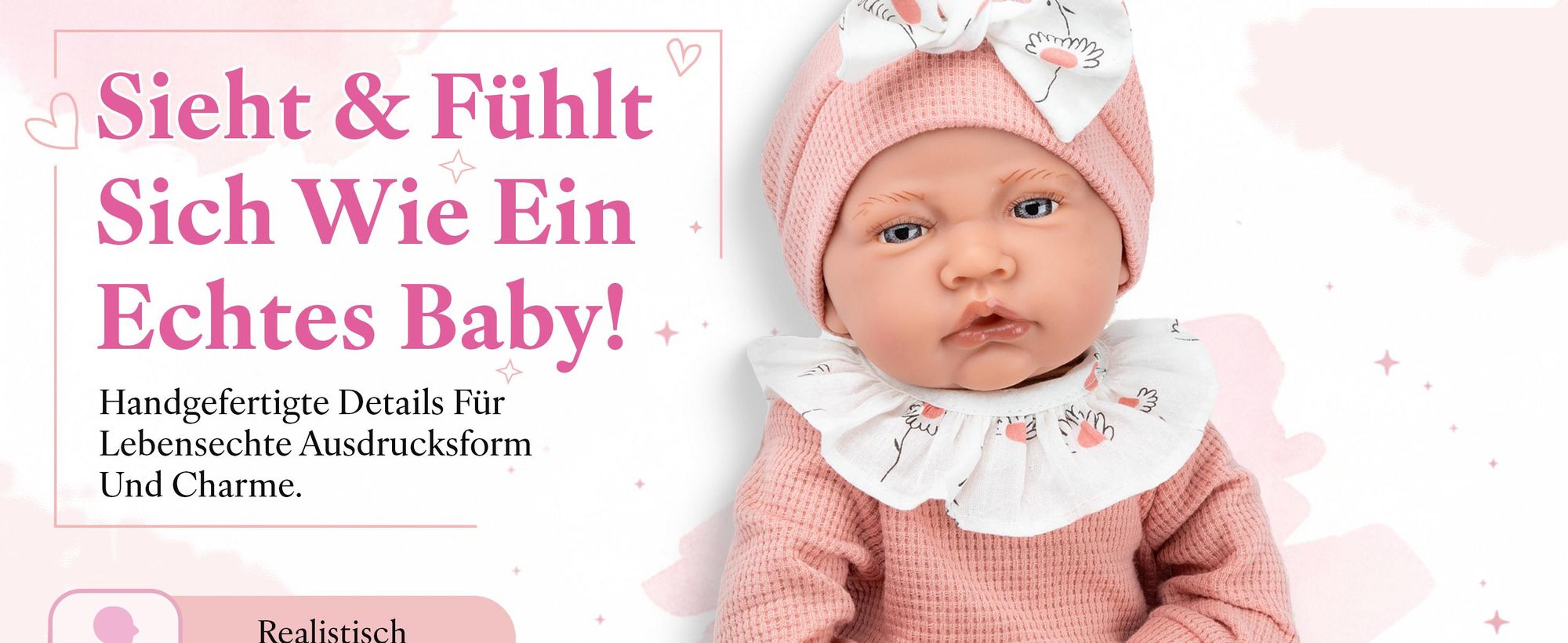 Interaktive Babypuppe Lili 41 cm – realistischer Babylook mit Geräuschen und Zubehör