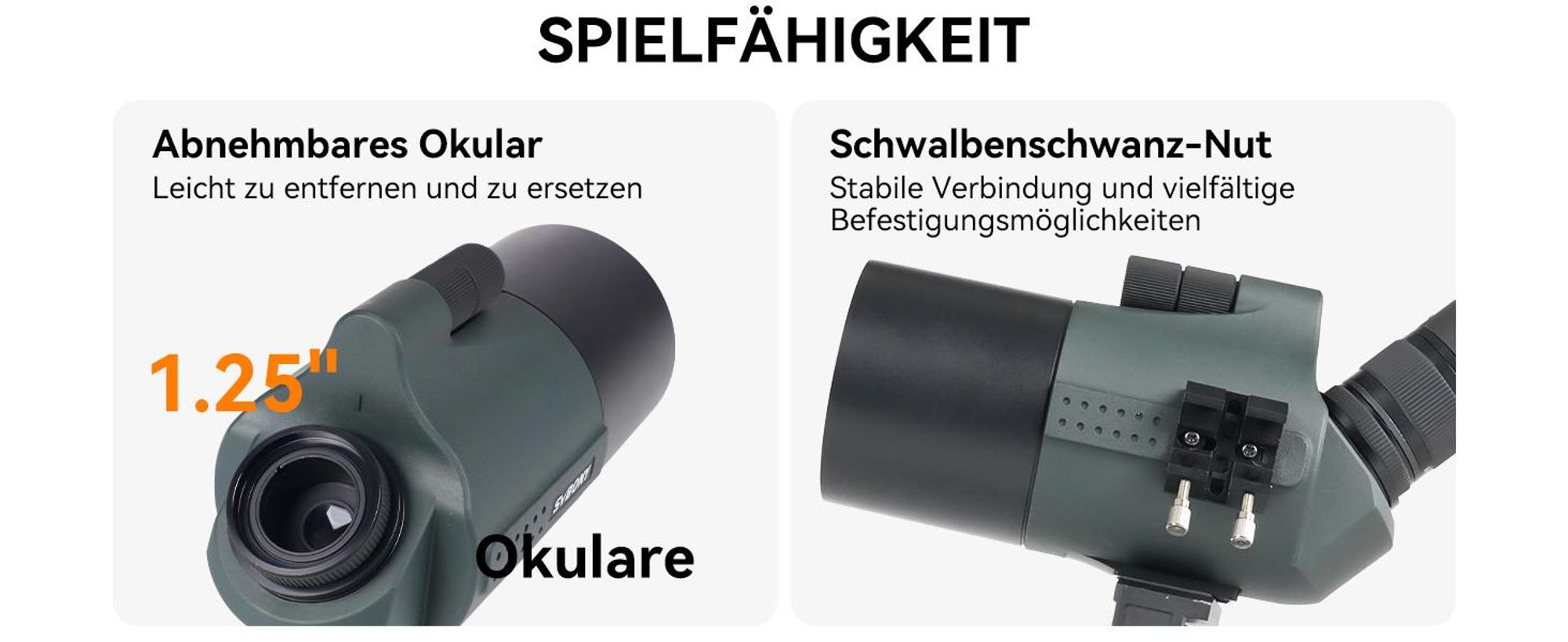Svbony SV41Pro Mak Spektiv, 28-84X80 FMC Dual Speed Fokus, Wasserdichtes Spektive mit Stativ für Mond Stargazing Vogelbeobachtung, Mit Sucherfernrohr