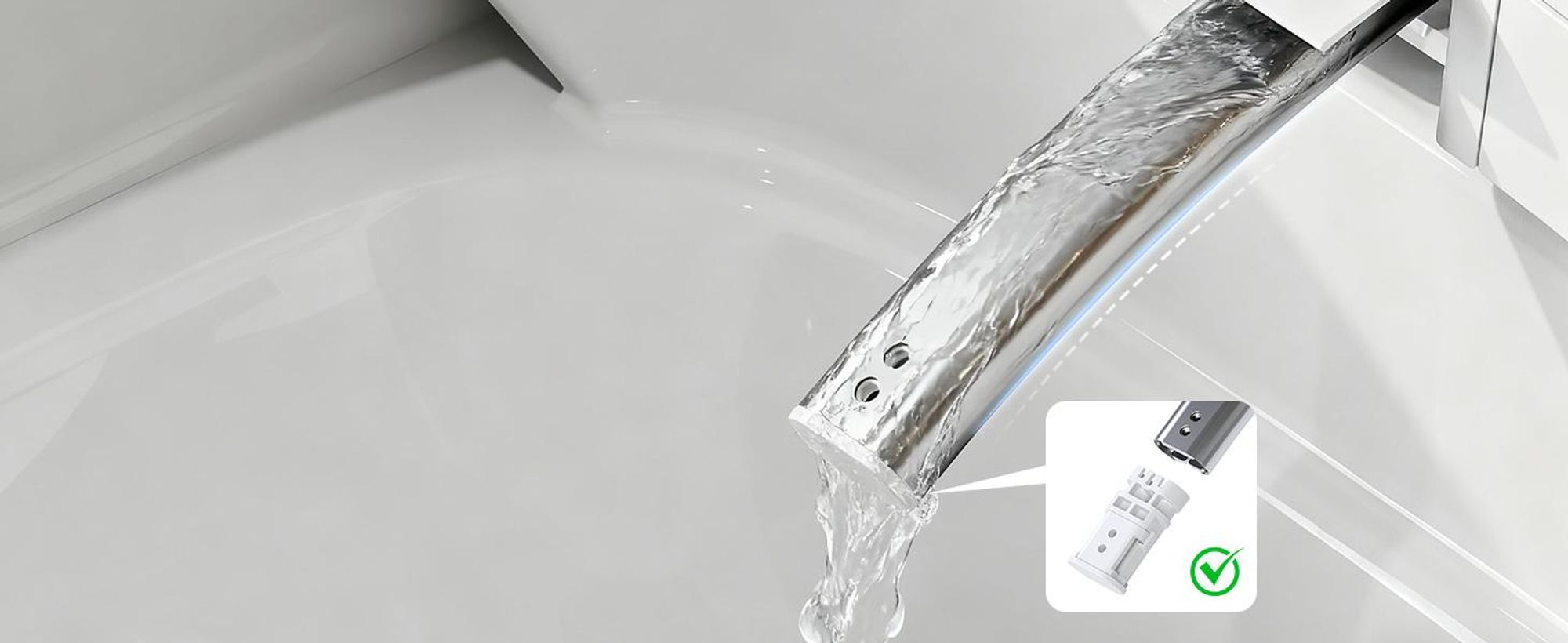 HOROW Intelligent Dusch WC Spülrandlos beheiztes Bidet elektrisch Toilette, Japanische Toilette WC, Warme Lufttrocknung, Damenpflege, Nachtlicht