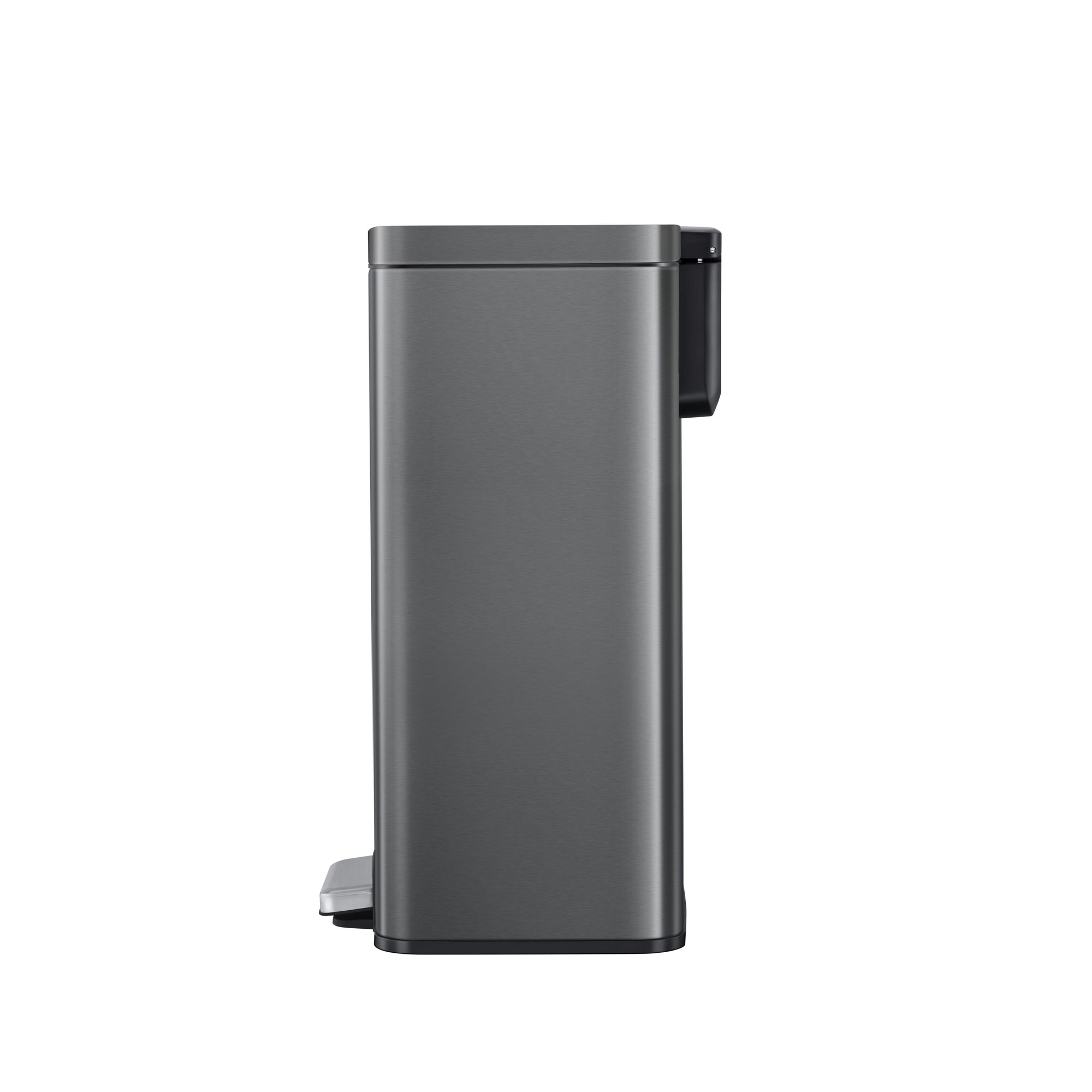 EKO - Madison Poubelle à pédale 50 litres - Acier inoxydable Plastique - Noir