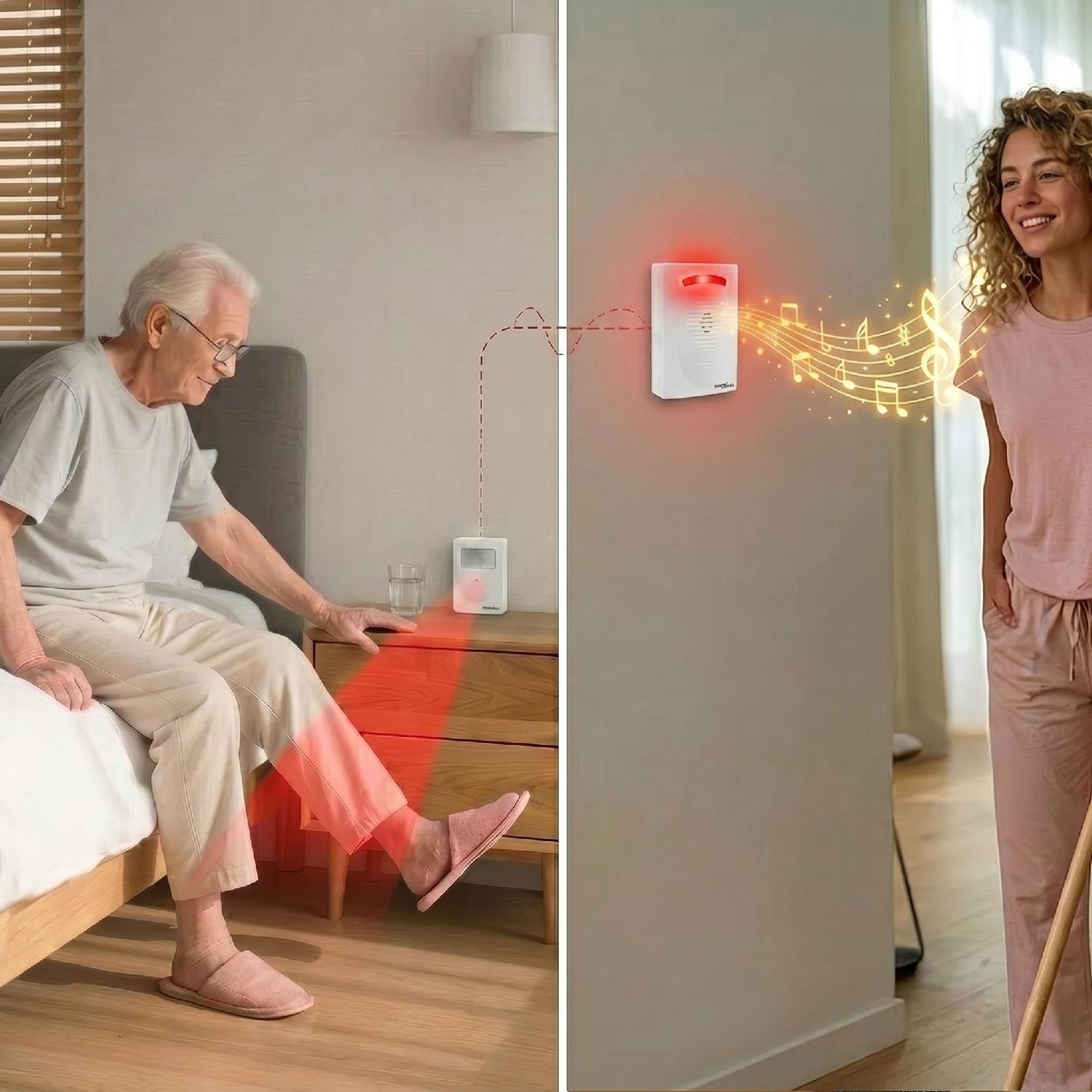 Funk Alarmanlage mini Bewegungsmelder DC3400 Alarm Sensor Funksignal wireless