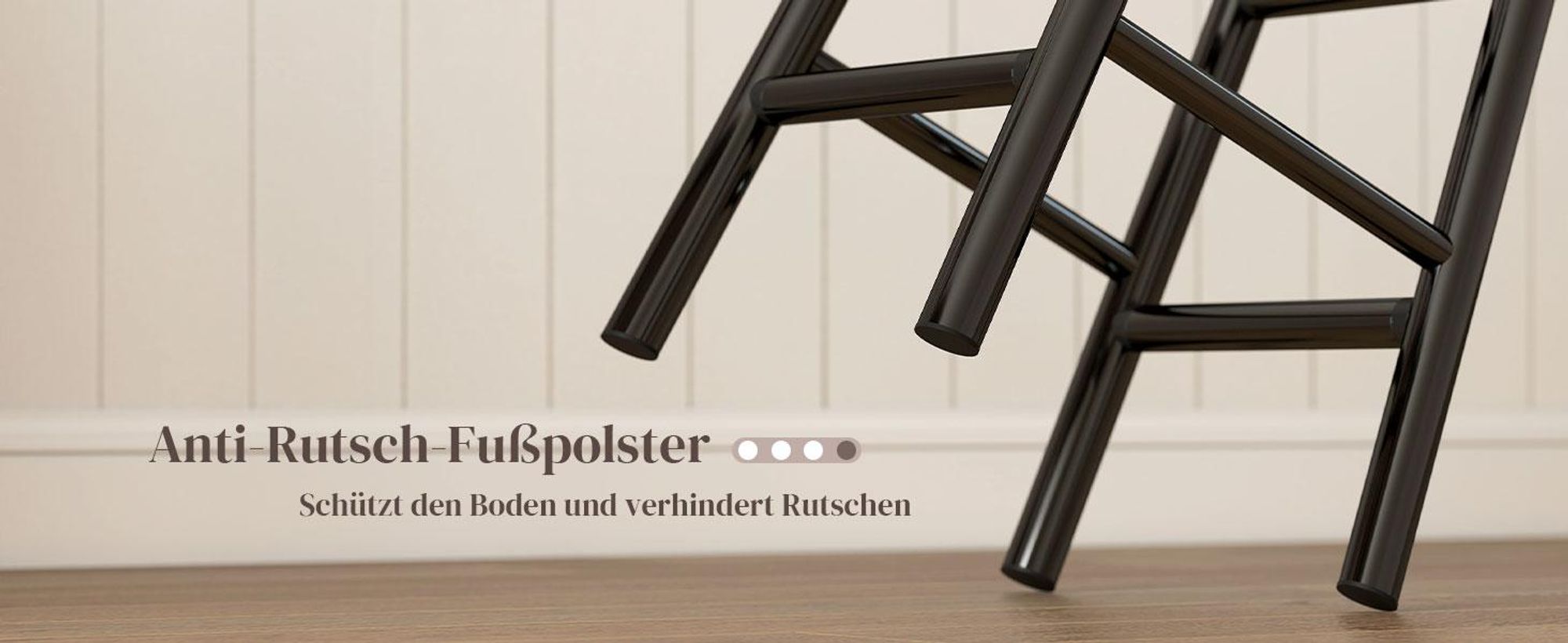 HOMCOM Bartisch mit Barhocker Set Tresentisch mit 2 Stühlen mit Fußstütze, Grau
