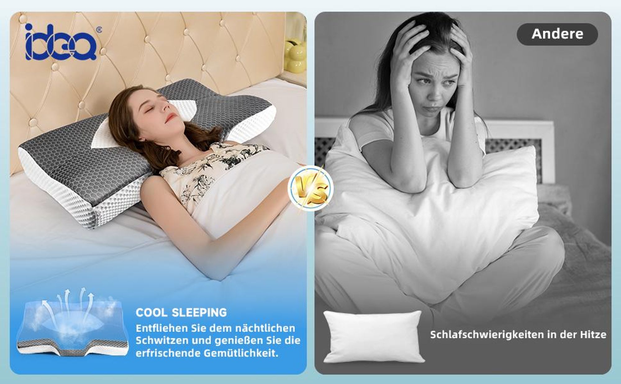 Zwei Höhen - Gebogene Nackenstütze
