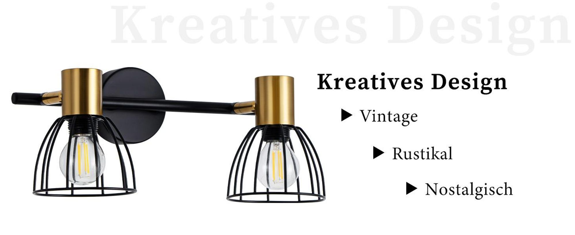 ZMH 2 Flammig Wandleuchten innen Wandlampe E14 Schwarz Wandbeleuchtung Schwenkbar 350° Flurlampe Retro Metall Wandspot für Treppen Flur Wohnzimmer