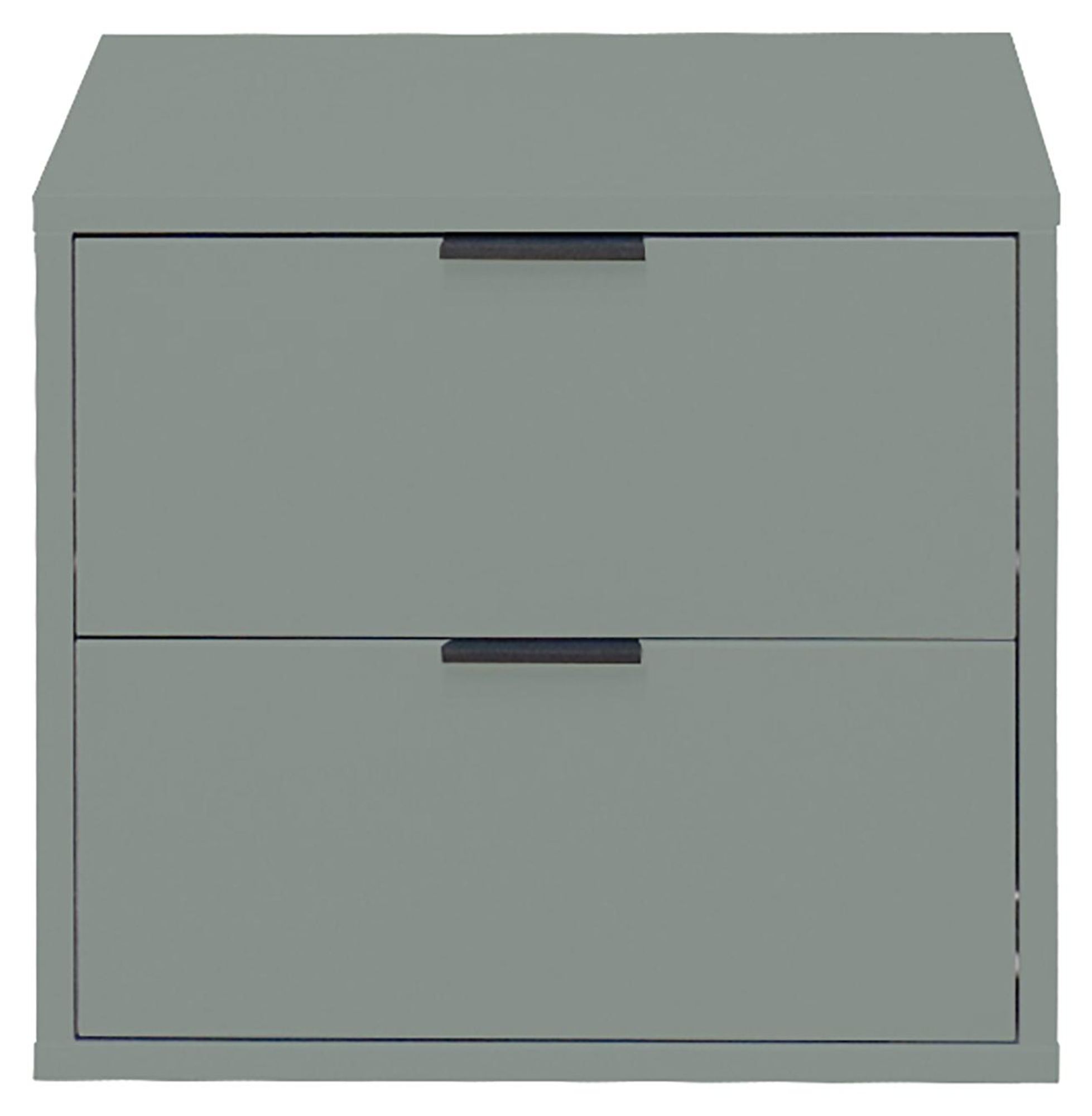 Kommode „Boulder“ Pine Green – moderne Kommode mit 2 Schubkästen und Softclose