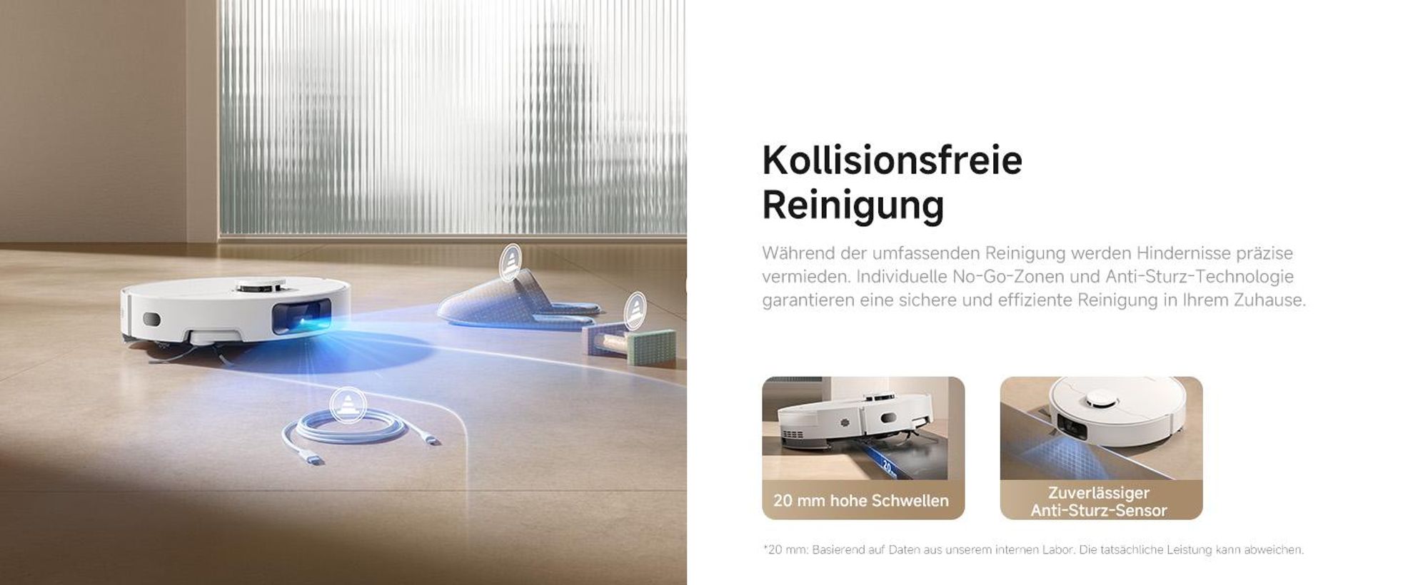 Dreame D20ProPlus Staubsauger Roboter mit Wischfunktion&Hebemopp,13KPa Saugkraft,LDS-Navigation,DuoRoller Bürste,Eckenrein,Selbstentl,All-in-One Dock
