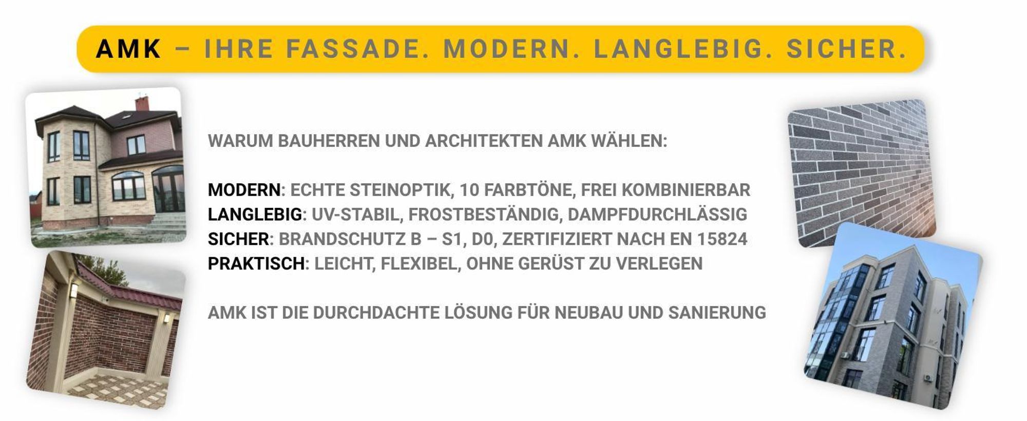 AMK – Ihre Fassade. Modern. Langlebig. Sicher.