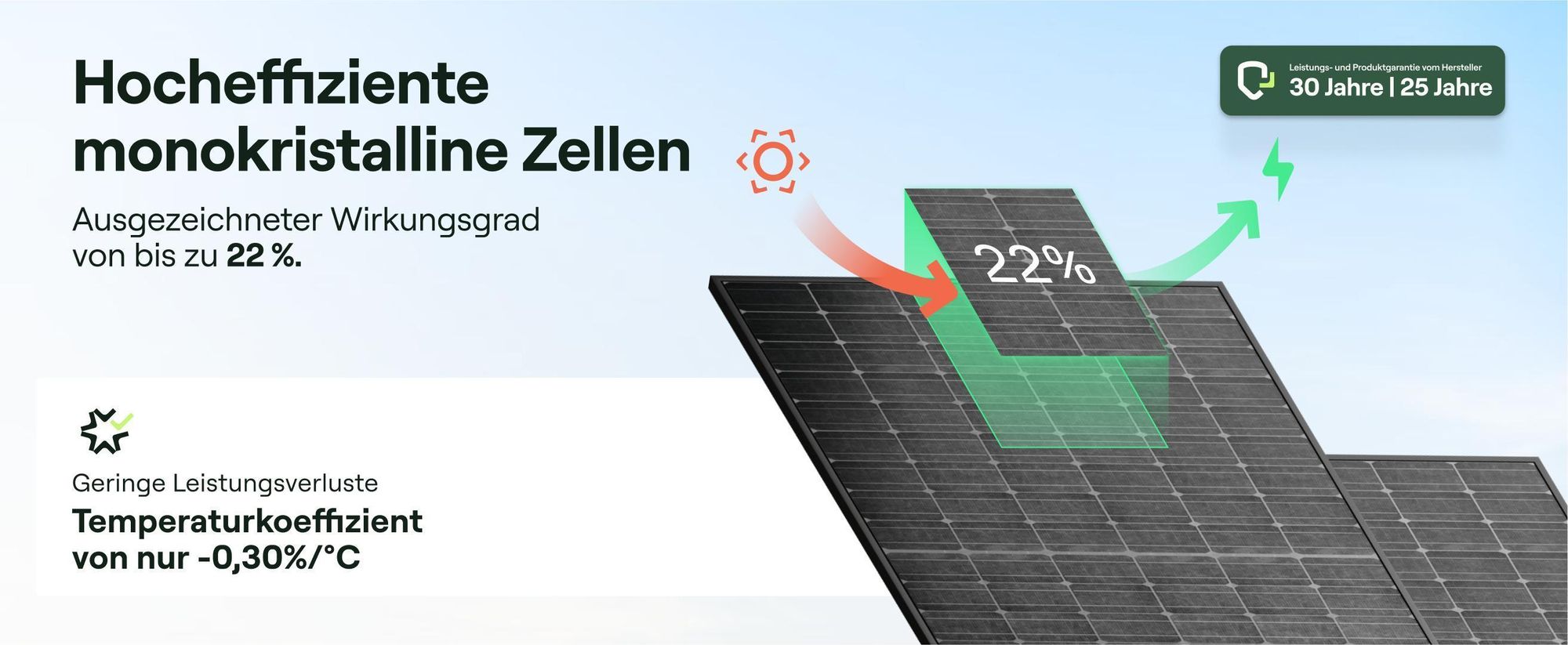 Schaubild der monokristallinen Zellen der priwatt Balkonkraftwerke