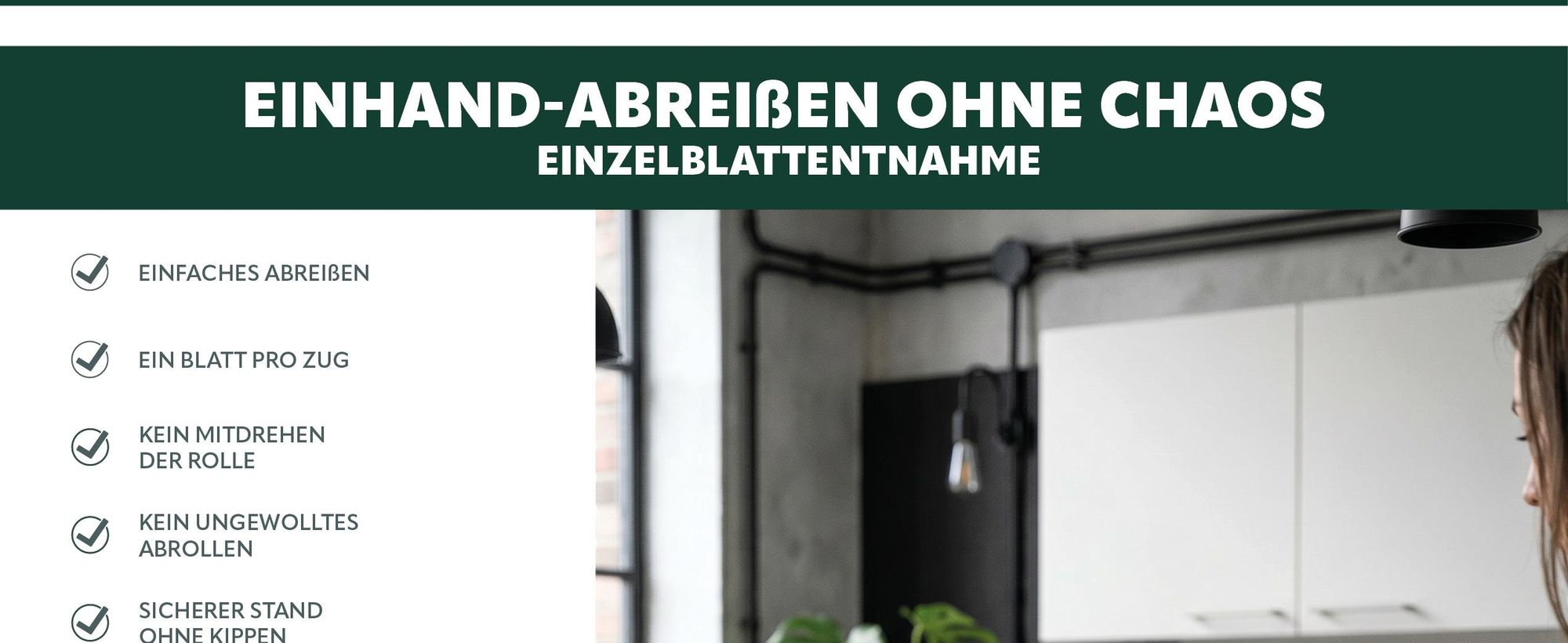 Einhand-Abreißen ohne Chaos