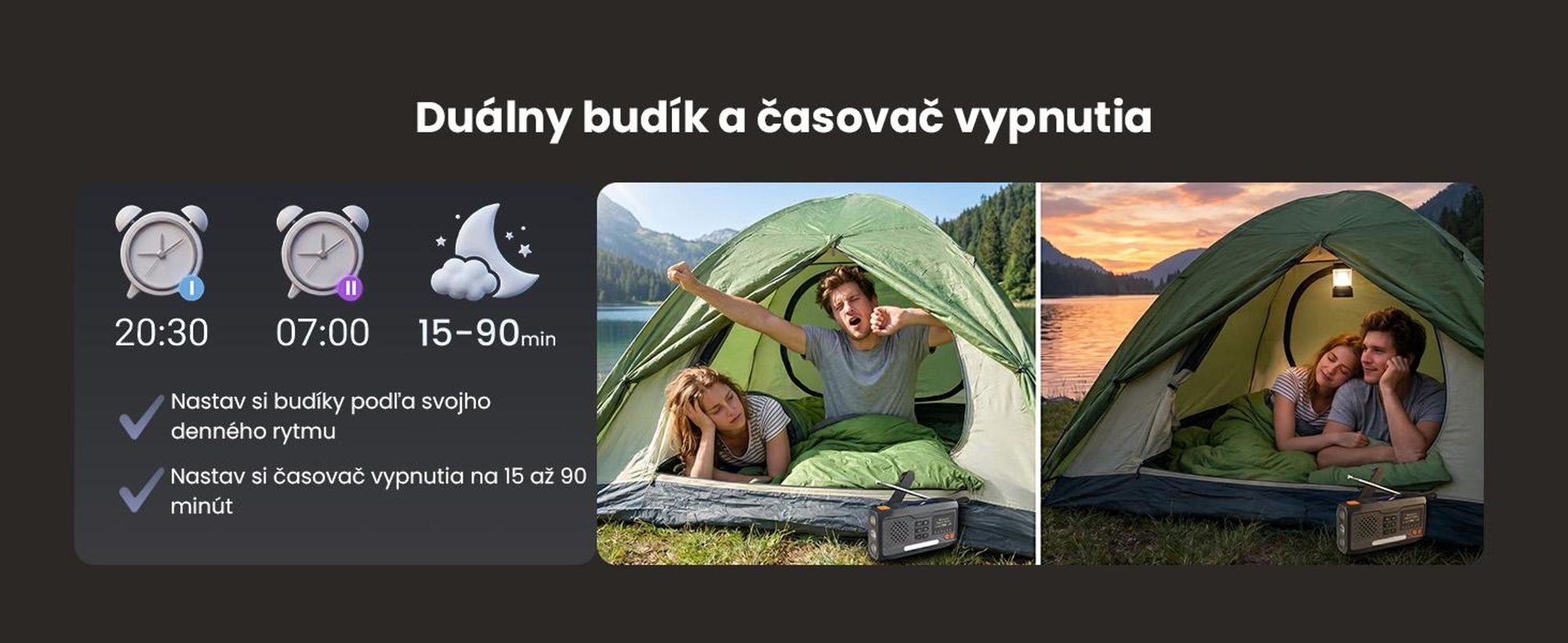 Extralink Núdzové rádio DAB/FM, solárne, dynamo, 4500 mAh, Bluetooth a SOS