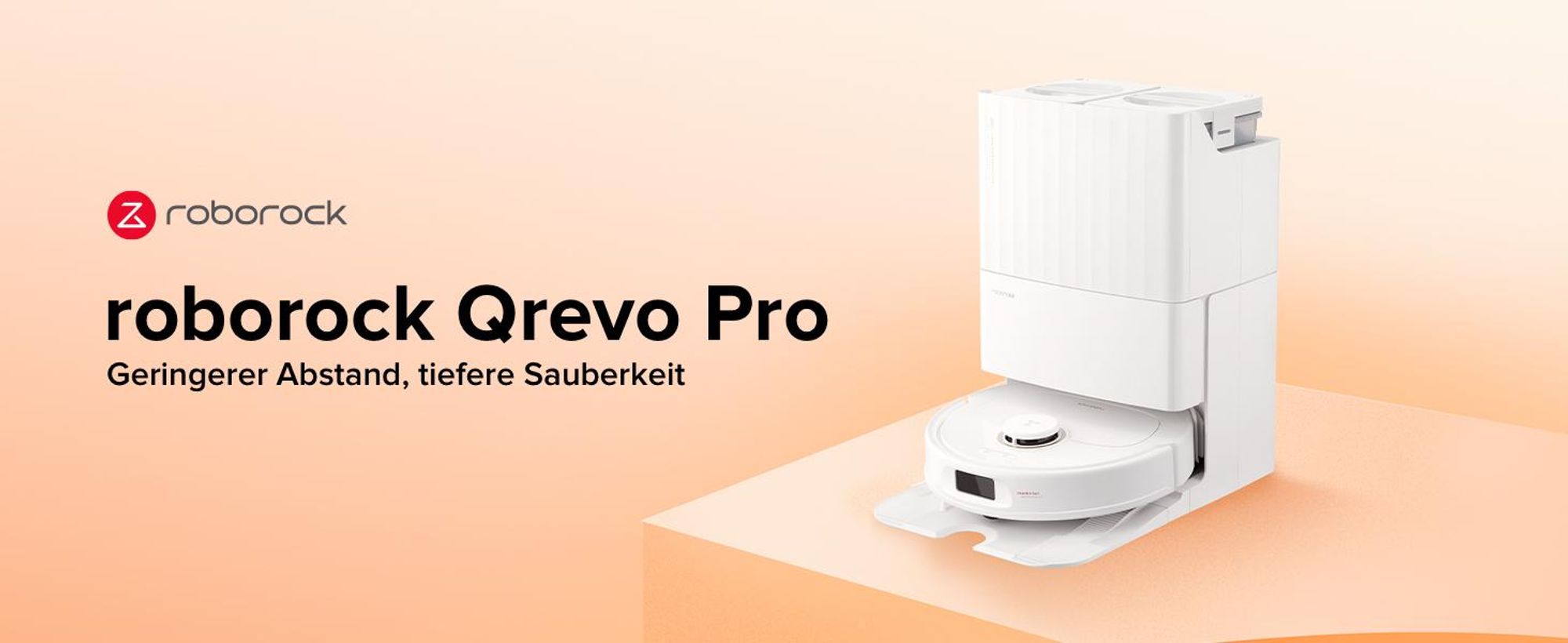 Roborock Qrevo Pro Saugroboter, 60°C-Heißwasser-Moppwäsche, FlexiArm Kantenreinigung, Hebarer Mopp, Teppichstrategie (Upgrade von Qrevo S ) Weiß