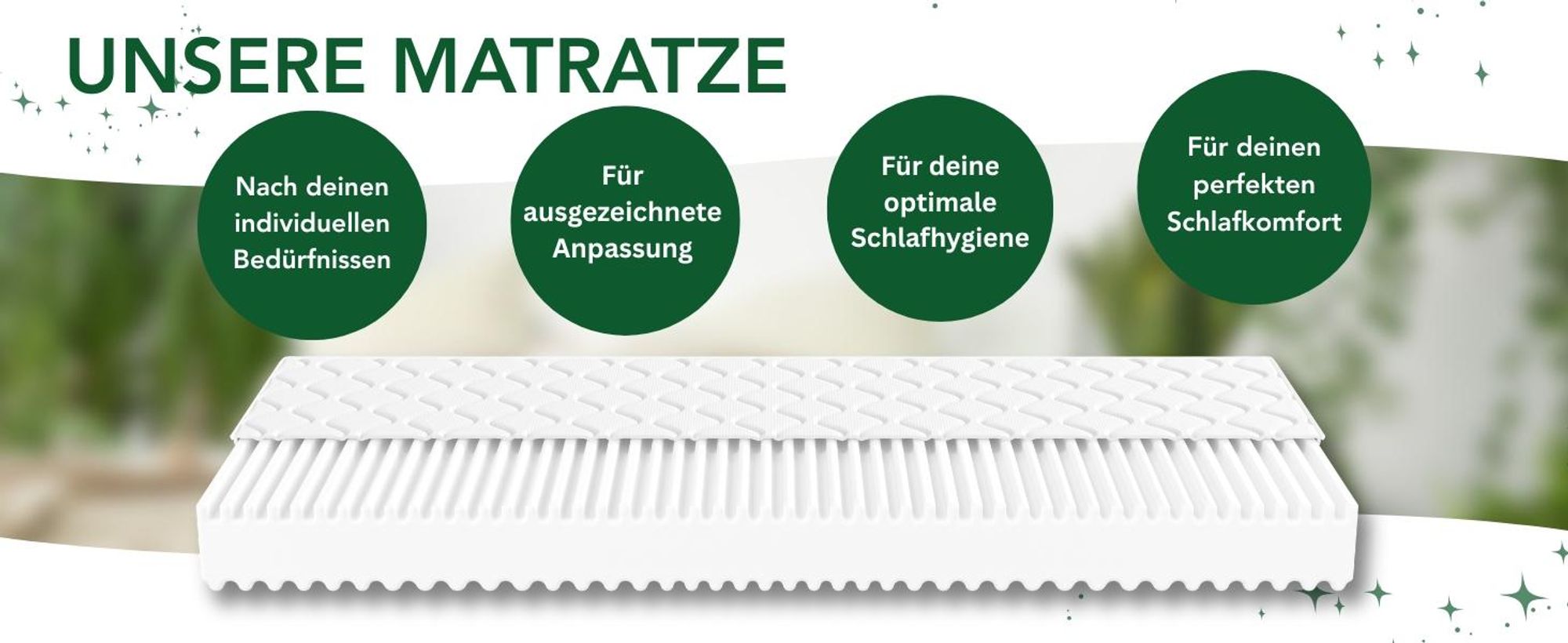Ergonomische koudschuimmatras met 7 zones | 90 x 200 cm | 16 cm | H3 & H4 | DREAMSTAR Ergo Flex Duo | Dubbelzijdige matras