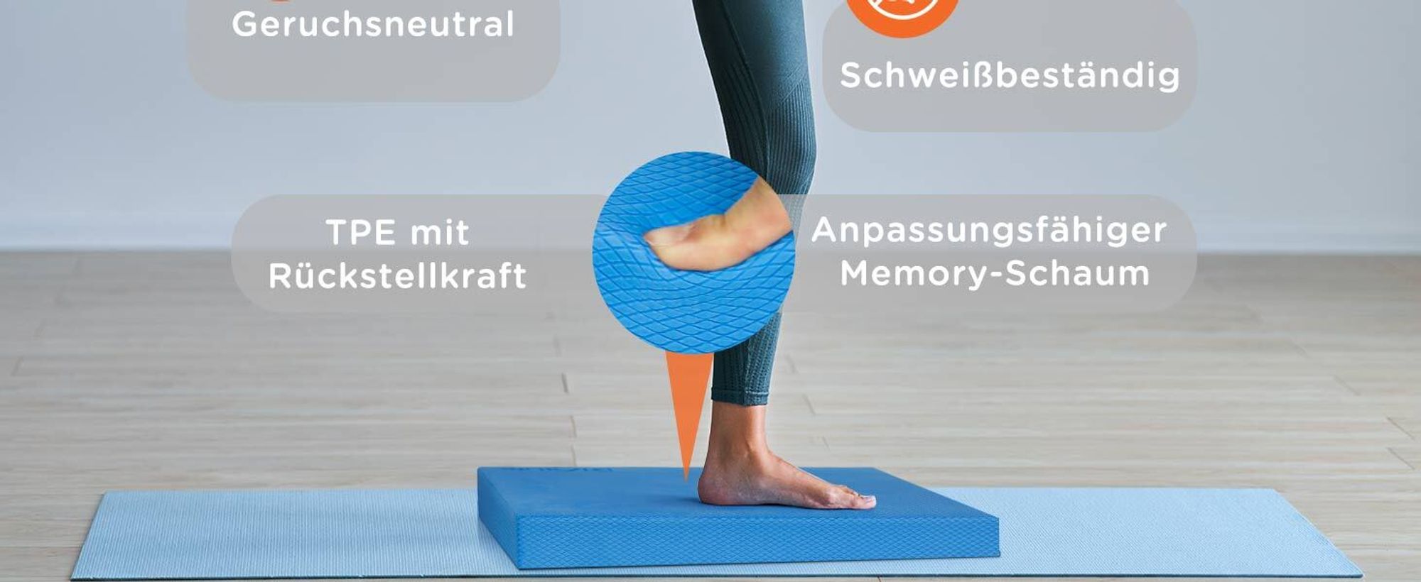 DH FitLife Premium Balance Pad, Balancekissen – Ideal für Gleichgewichtstraining | Yoga, Pilates & Core-Training | Physiotherapie & Fitness-Kissen