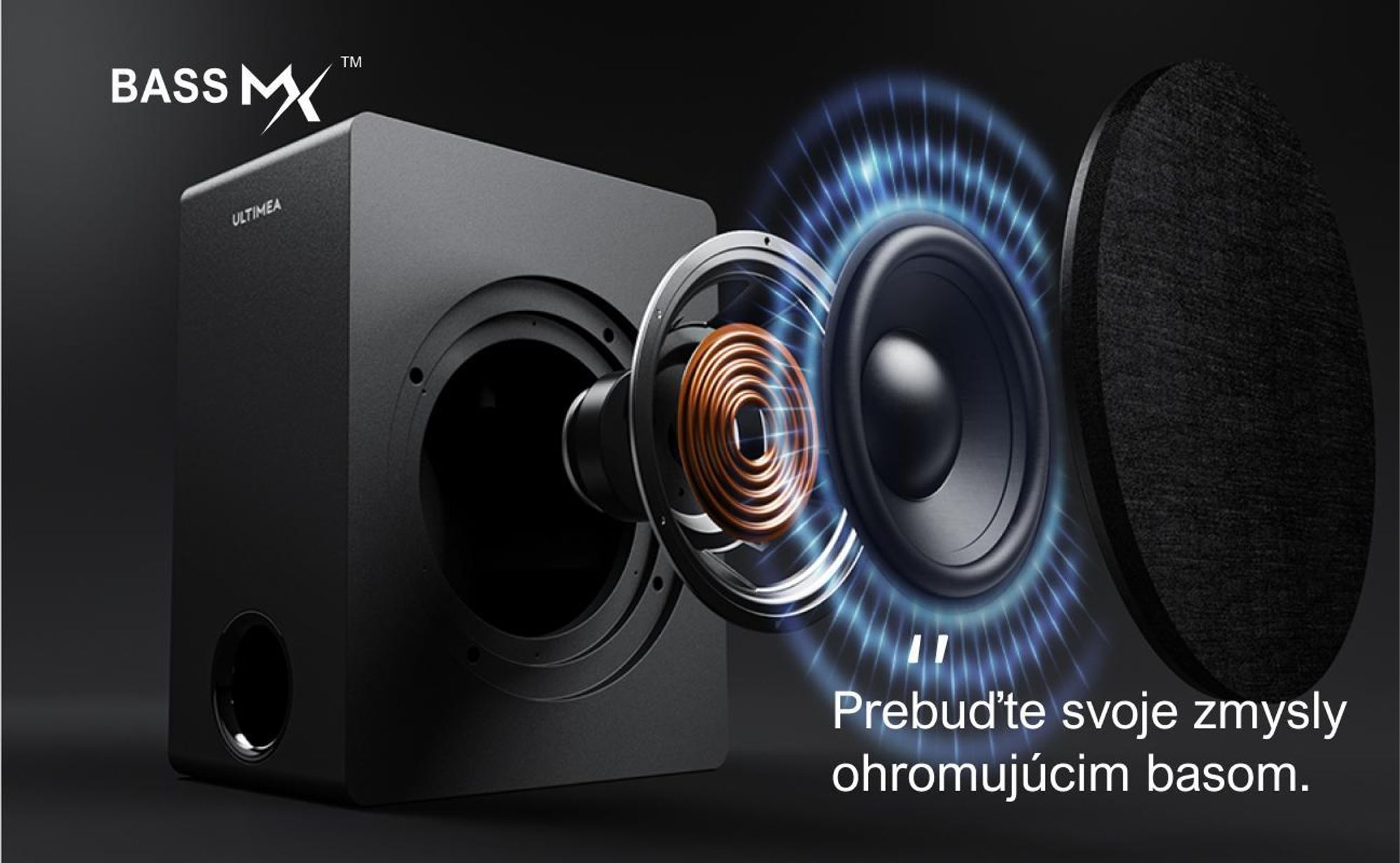 ULTIMEA 5.1.2-kanálový soundbar pre TV prijímače s Dolby Atmos, systém priestorového zvuku domáceho kina so subwooferom pre zvuk kina, HDMI/Opt/Bluetooth