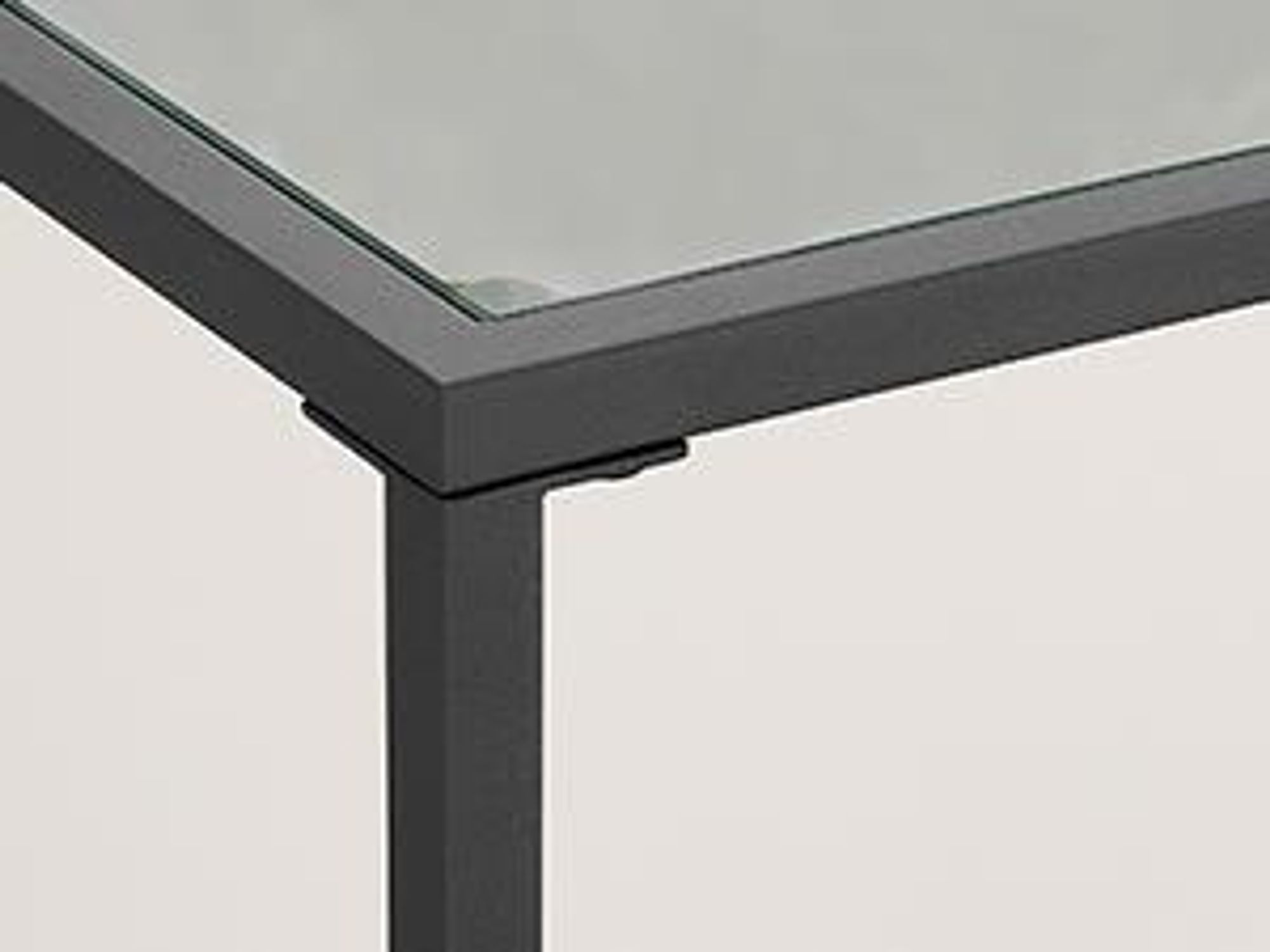 VASAGLE Konsolentisch, Beistelltisch, Oberfläche aus Hartglas, moderner Sofatisch, einfacher Aufbau, verstellbare Füße