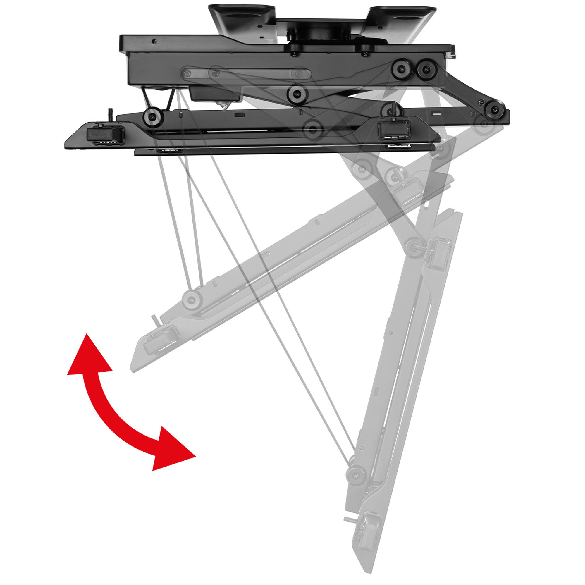 Maclean elektrische Deckenhalterung für TV TUYA-Unterstützung max VESA 600x400 90st schwenkbar, 32"-75" 35kg MC-490