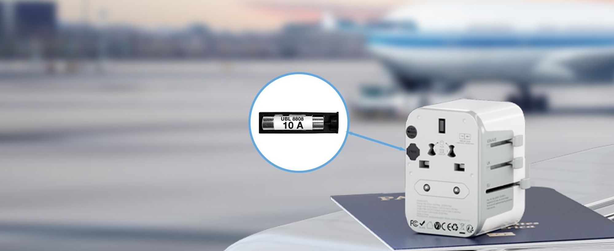 TESSAN Reiseadapter Weltweit mit 2 USB A 3 USB C Internationaler Steckdosenadapter