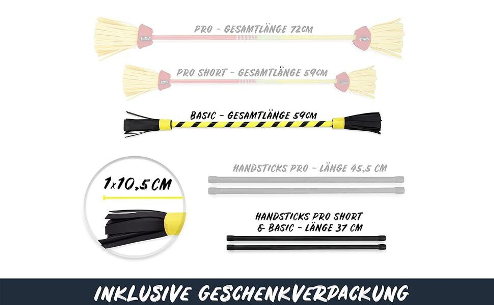 Diabolo Leisure Sport Flowerstick – Flowerstick Basic UV gelb mit Fiberglas Handstöcken | Robuster Flowerstick für Anfänger und Fortgeschrittene