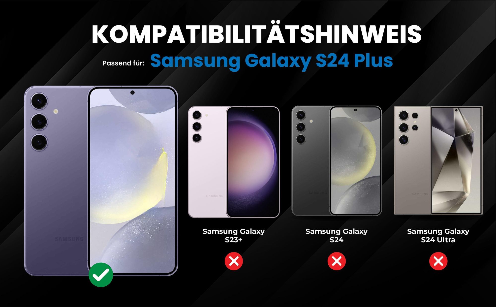 Kompatibilitätshinweise Hülle für Samsung Galaxy S24+