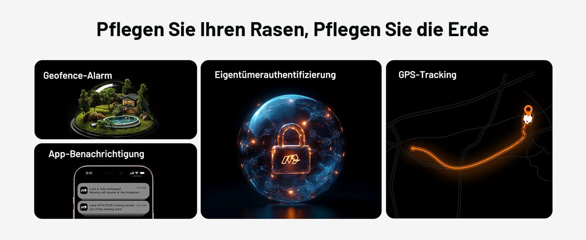 Mähroboter Mammotion LUBA mini AWD 1500 ohne Begrenzungskabel NetRTK+Vision Auto-Kartierung Empf. 1500m² Max. 1800m² 80% Steigung mit 4G-Modul APP
