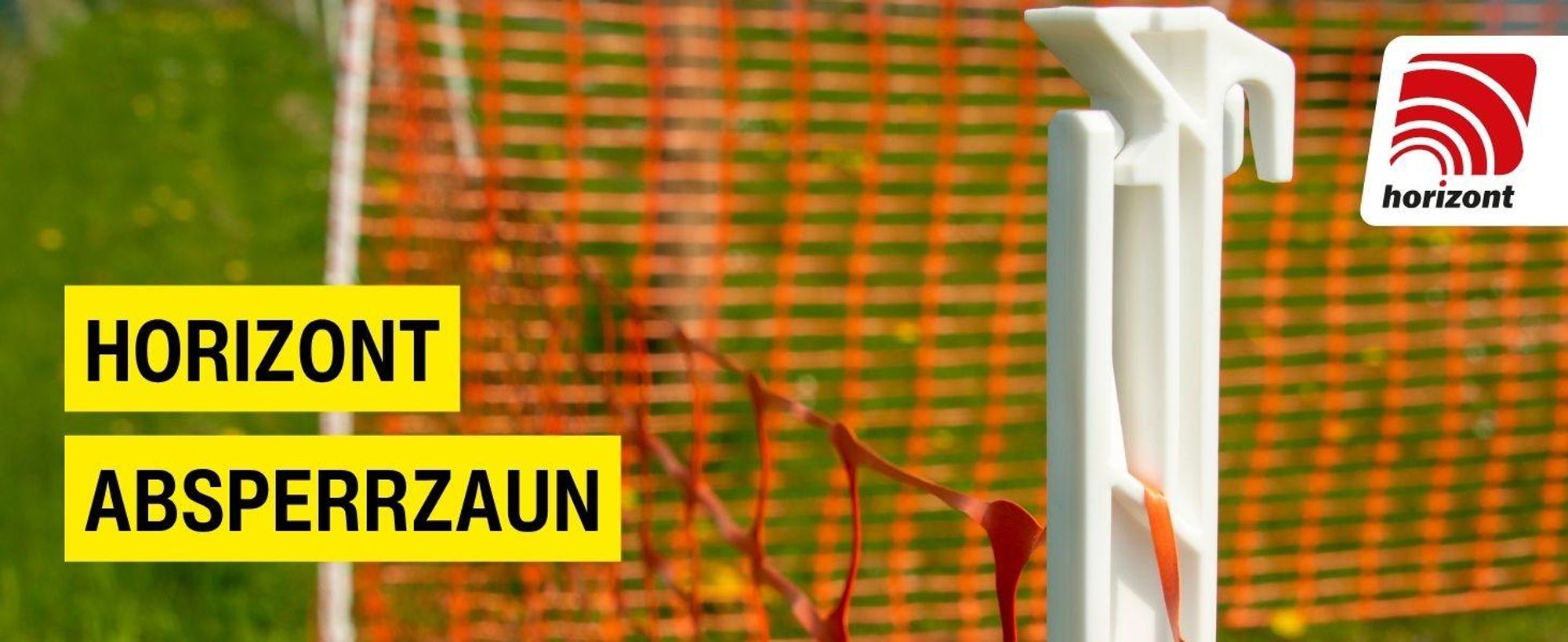 horizont Kunststoffzaun 50 m x 1 m - rot – Absperrzaun aus HDPE, flexibel für Garten, Camping und Baustellen