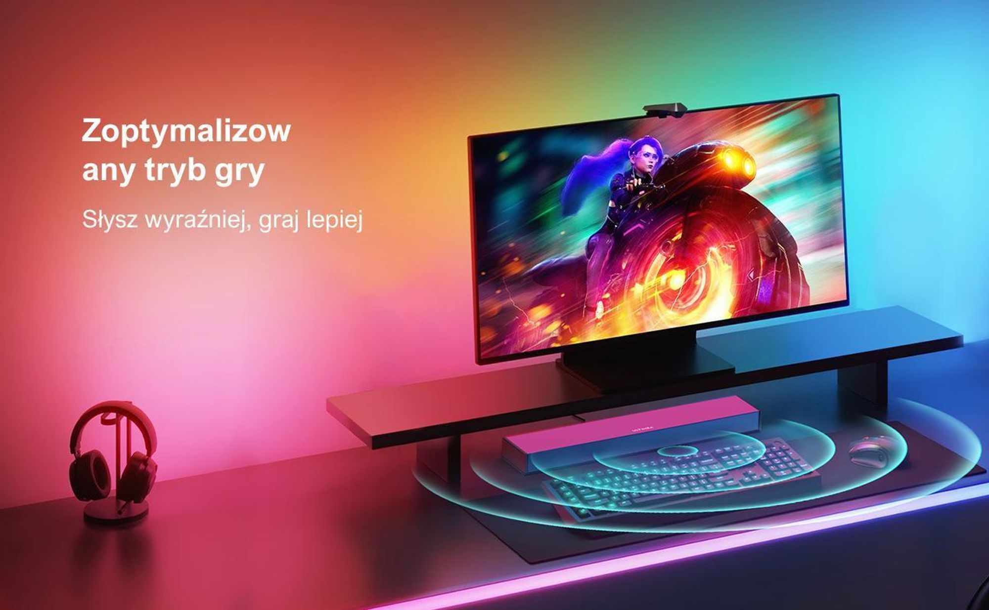 ULTIMEA soundbar 5,25'' głośnik niskotonowy, BASSMAX, smukła konstrukcja 3,8 cm, Nova S40