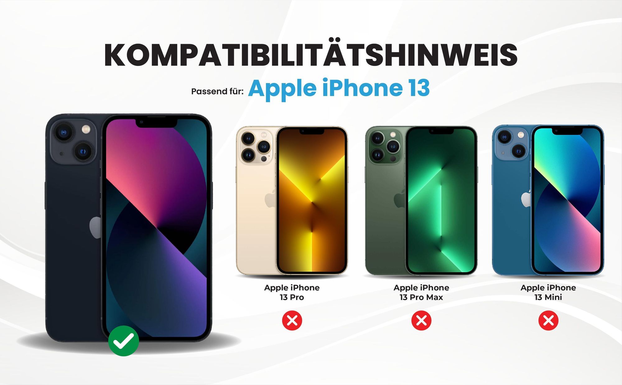 Kompatibilitätshinweise Hülle für Apple iPhone 13