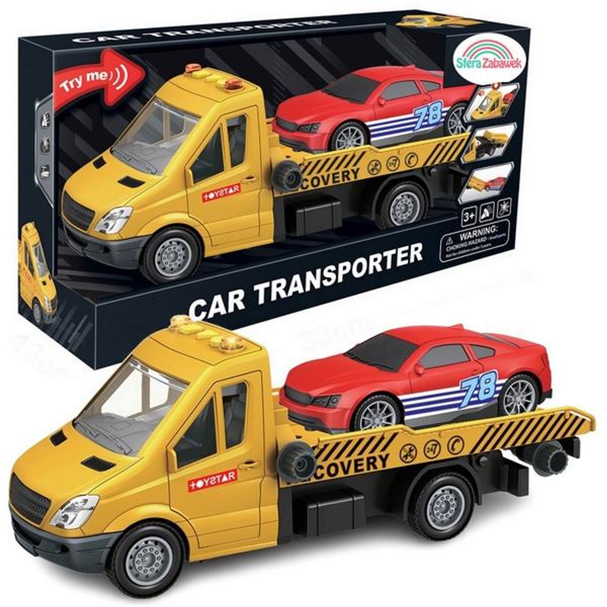 Ein Abschleppwagen mit Motor, das perfekte Spielzeug für kleine Fahrer
