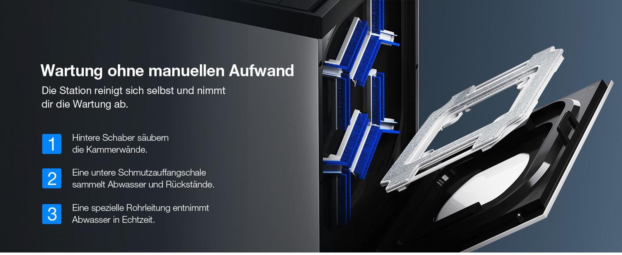 ECOVACS WINBOT W3 OMNI Fensterputzroboter mit Multifunktionsstation, Automatische Reinigung der Wischpads, Intelligente Reinigung entlang der Ränder