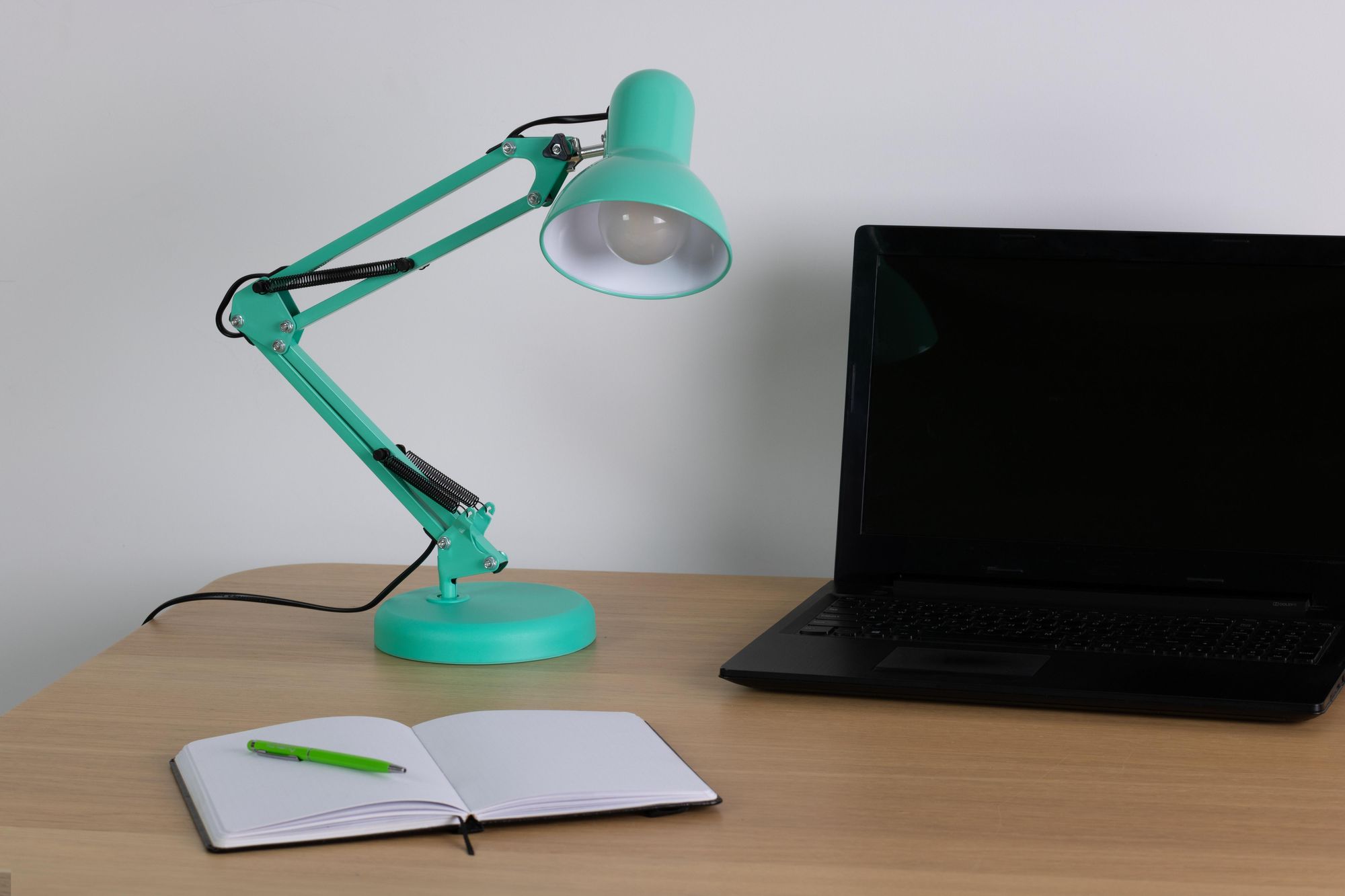 LUMILED Schreibtischlampe klassisch Leselampe Grün Tischleuchte Tischlampe Verstellbarer Arm mit E27 Retro aus Metall Schreibtischleuchte