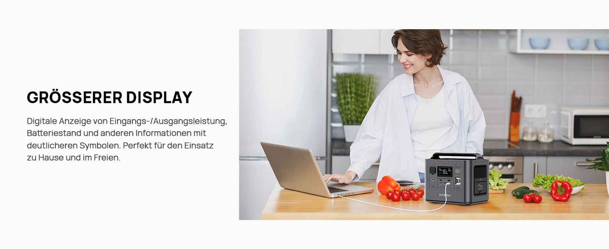 AFERIY Powerstation 800 W 512 Wh LiFePO4 Akku mit UPS und MPPT für Camping und Zuhause