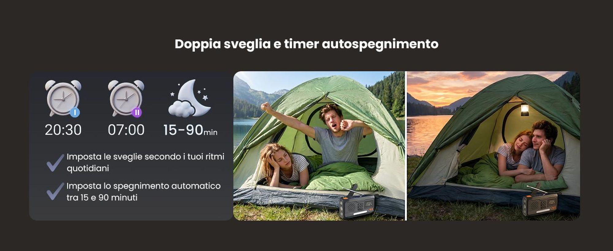 Extralink radio d'emergenza Bluetooth solare a manovella torcia 4000 mAh