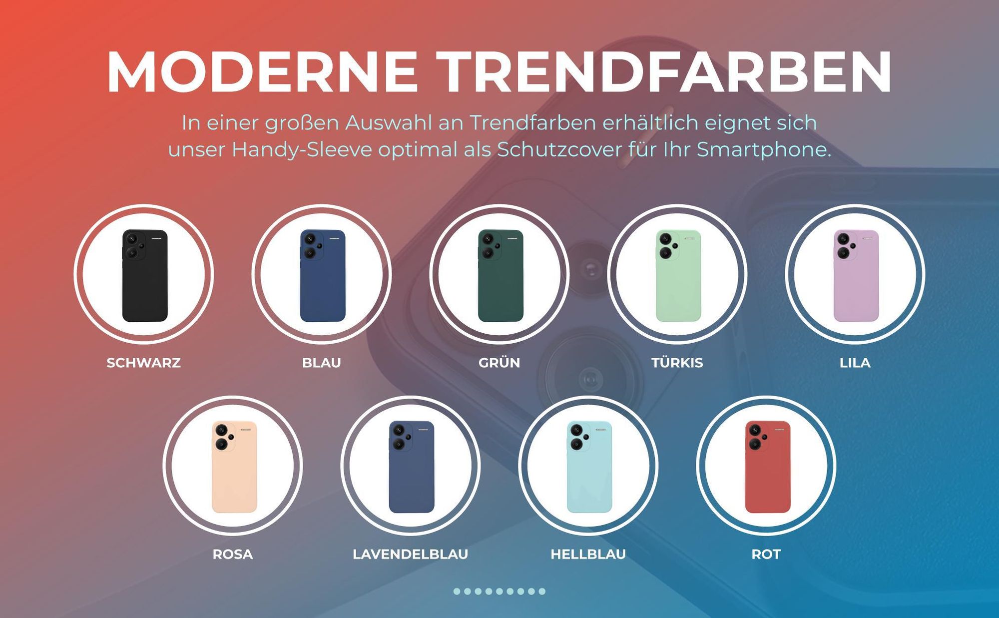 Handybumper für Xiaomi Redmi Note 13 Pro+ 5G in verschiedenen Trendfarben